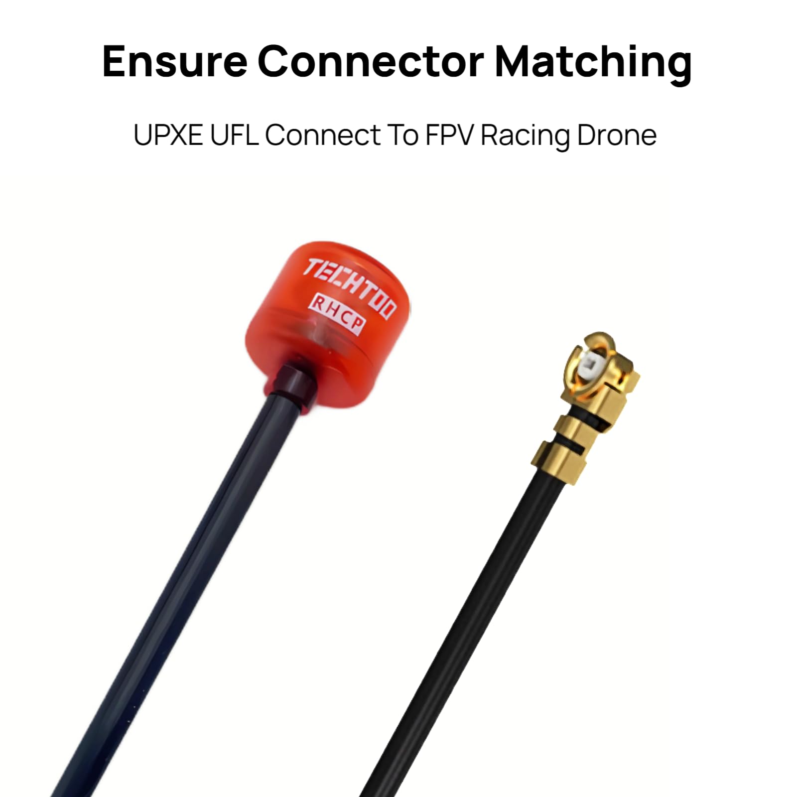 TECHTOO RHCP Langstreckenantenne 5,8 G FPV IPEX UFL 150 mm für DJI FPV Quadcopter Racing Drohne RC Drohne