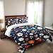 SHOMPE Sports Boys Comforter Sets Full Size,Baseball Football Basketball Theme Quilt Set for Kids Children Fans Bedding Decorative