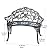 Patio Balcony Bench Double Seat, Anti-Rust Cast Aluminum Patio Garden Bench for Park Yard Outdoor Furniture Copper.1