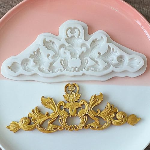 Molde de silicona para decoración de tortas vintage 20x8.5cm