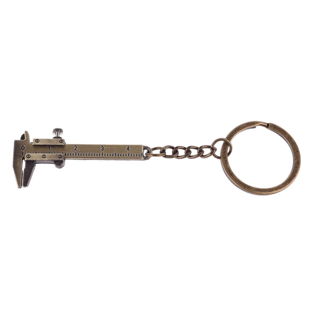 Portable Vernier Caliper Measure Tools for Key Chain Zinc Alloy Calipers Gauge Slide Ruler for Key Woodworking