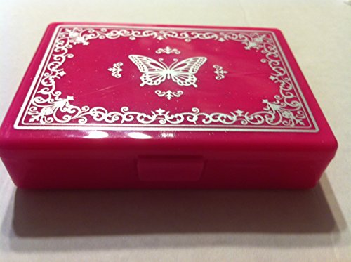Daiso Butterfly Pattern Fake False Eyelashes Case with Tray and Mirror