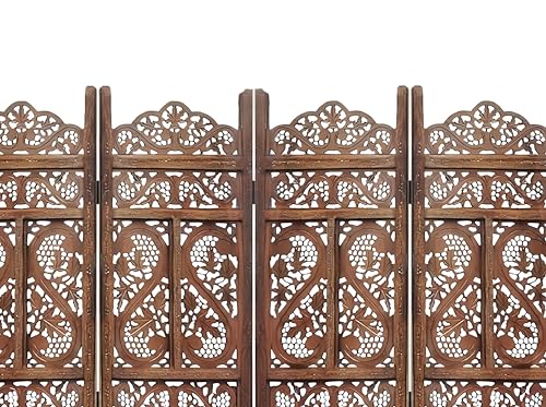 Image of Partition for Living Room,Divider,Partition Wall Divider Screen Separator, Wall Panel Divider for Hall | Bedroom |Office | Puja Room | Restaurant S Design (5- Panels with Stands)