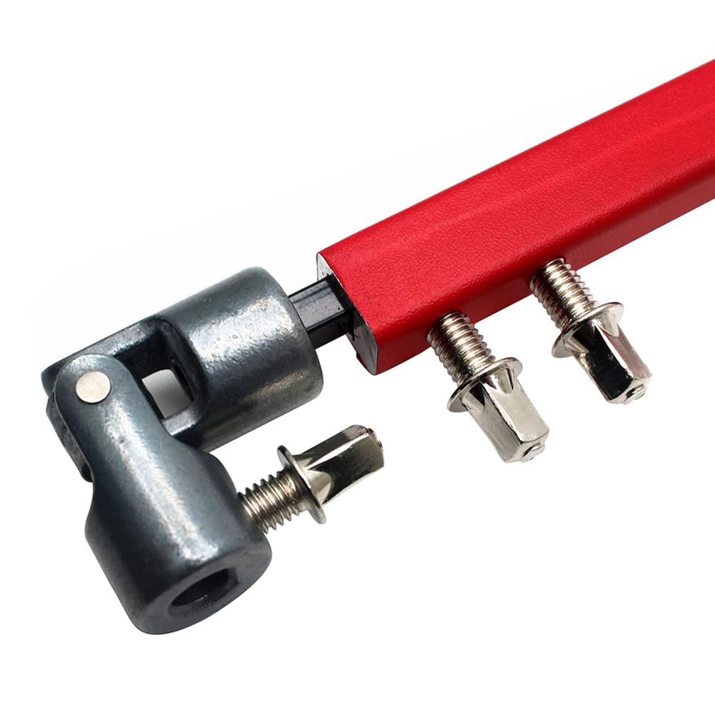 Luwecf 3 Pièces Arbre De Transmission Pédale - Connecteur Double Barre Pour Pédale Batterie, Tige Noire Et Rouge