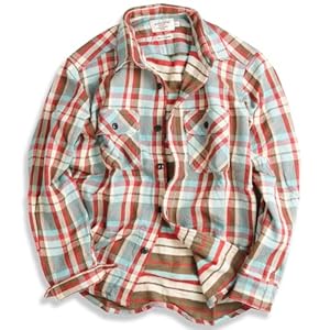 ［クインテット］ チェックシャツ メンズ 厚手 裏起毛 ヘヴィネル 長袖 チェック ネルシャツ 31-609-00 (L, 3..." 