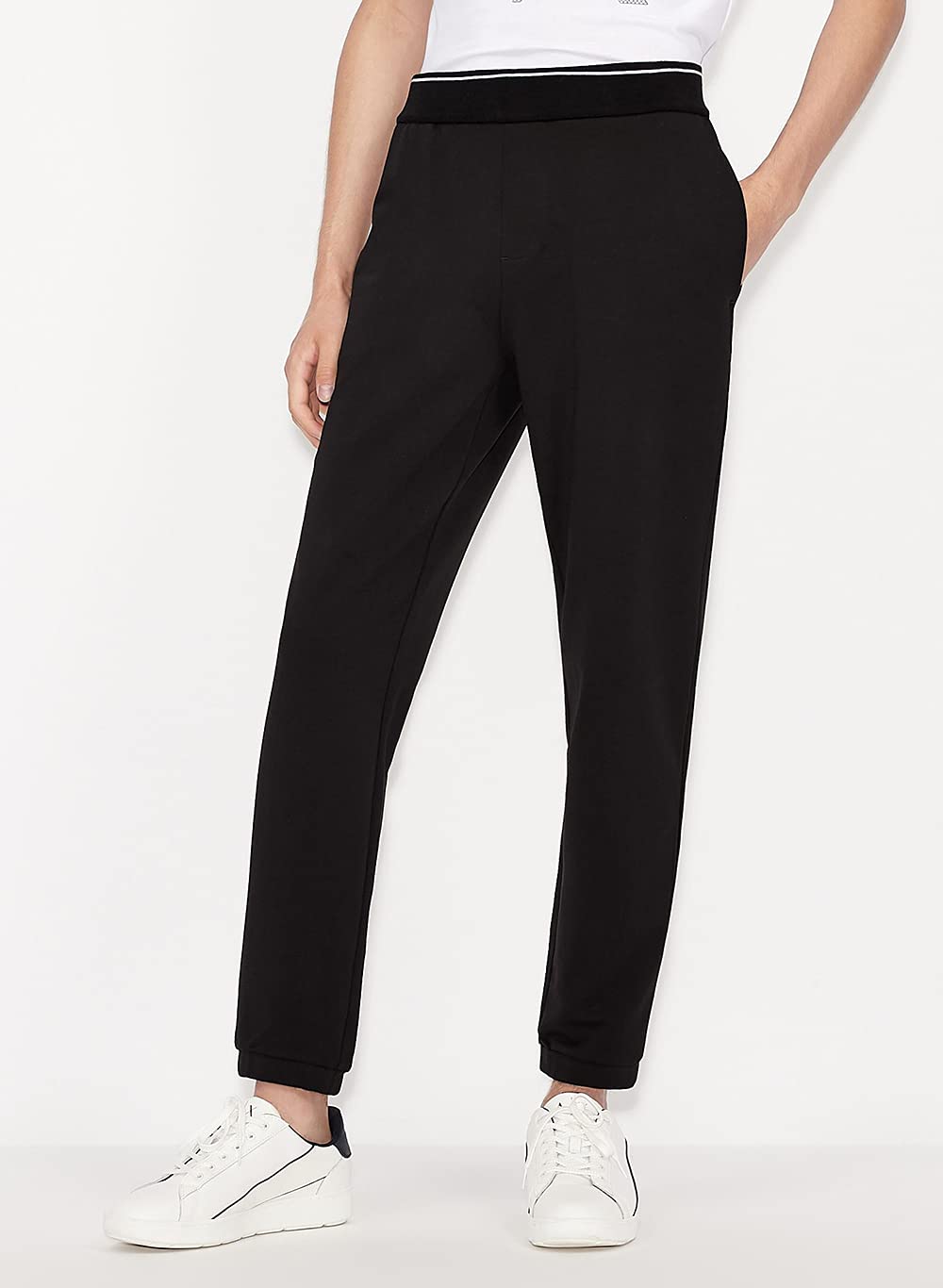 Armani Exchange Stretch French Terry - Pantalones de Deporte Hombre
