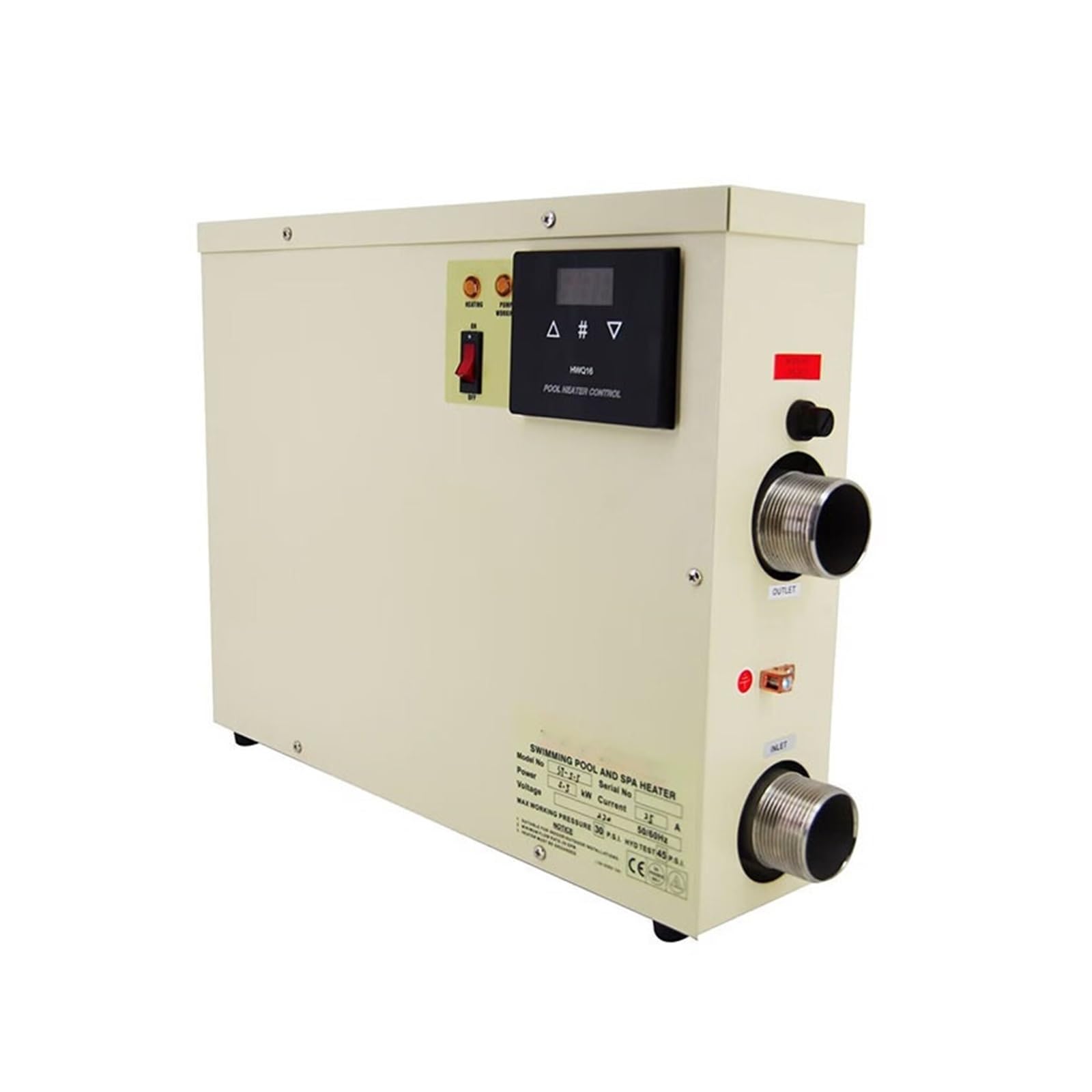 Calentador de Agua de 15kW, termostato de Tubo de Piscina for Piscina, Calentamiento rápido, protección de Seguridad contra Altas temperaturas Sus Funciones Completas(Dual-Phase 240v)