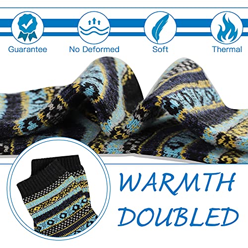 Image of Heatuff Mens Thick Wool Regular Socks Thermal Warm Winter Crew Regular Socks 5 Pairs Multicolors, Normal Thick - Multicolor 8, One Size