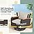 Yalissey 6 Pieces Wicker Patio Furniture Sets, Outdoor Conversation Set PE Rattan Sectional Sofa Couch with Swivel Chairs Ideal for Indoor Porch Deck Bistro Lawn Garden Backyard Poolside-Khaki