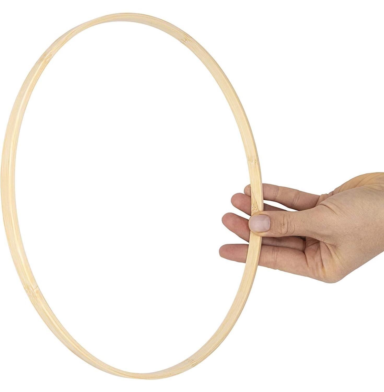 EkoDeko Anneaux en bambou, 50 cm, pour bricoler, fabriquer des attrape-rêves