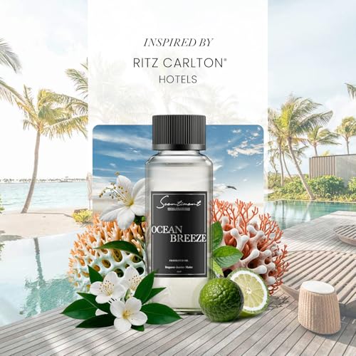 Scentiment - Ocean Breeze Hotel Diffuser Oil | Inspired by Ritz-Carlton® Hotels' Lobby Scent | Luxurious Scent with Notes of Bergamot, Lemon, Jasmine with Marine & Amber (120ml)