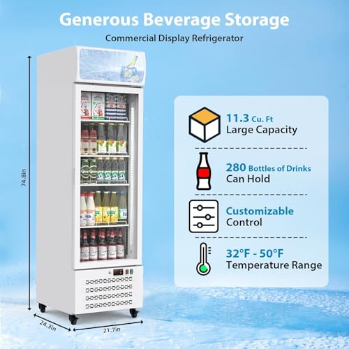 Image of DEALHOUSE Commercial Merchandiser Refrigerator, 11.3 Cu.Ft