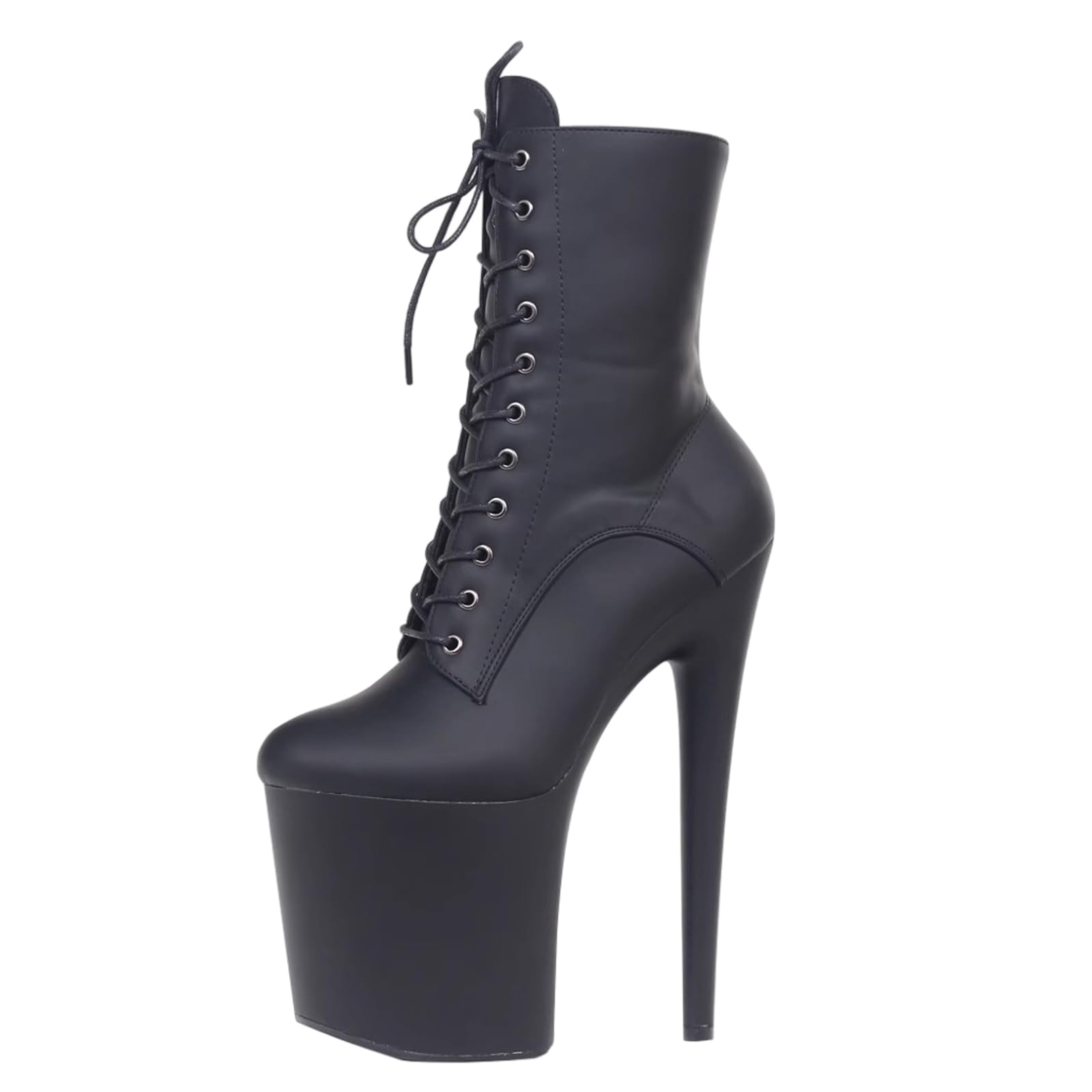 Botas de Tobillo con Cordones y Plataforma de Talla Grande Personalizadas Unisex | Botas de Stripper con Suela Antideslizante para Pole Dance y Discotecas