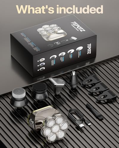 Image of 7D Head Shavers for Bald Men, Close & Smooth Electric Razor for Head & Face, IPX7 Waterproof Wet /Dry Head Shaver, Starts up Fast-Gunmetal Gold