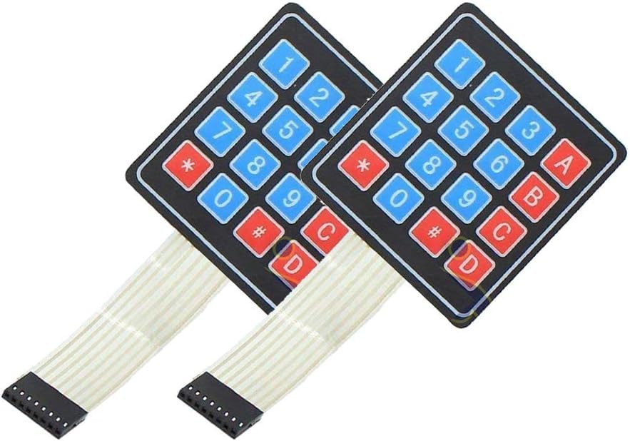 IDUINO 2PCS 4 x 4 Matrix Array 16 Key Membrane Switch Keypad Keyboard Compatible with Ar-duino/AVR/PIC-image-45
