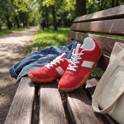 Image of Women's Barefoot Sneakers Wide Toe Box Zero Drop Sneakers | Breathable Lightweight Non-Slip Shoes for Gym Training, Trail Running, Hiking & Daily Walking