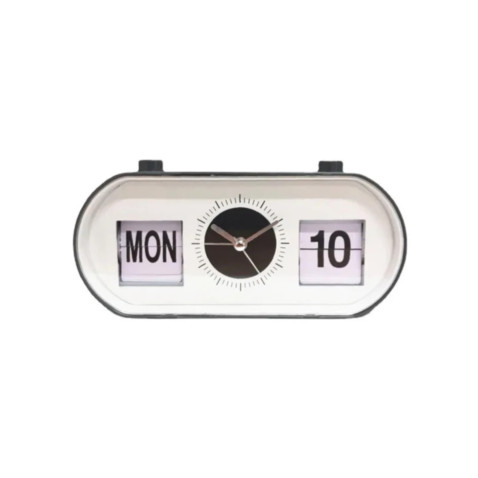 Bedrooms Alarm Clock, Mechanical Alarm Clock, Desktop Digital Calendar Clocks Retro Desk Clocks Home Decor (Color : Silver Needle)