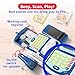 Prextex Pretend Play Electronic Toy Cash Register for Kids - Contains Play Coins, Paper Bills & Credit Card - Teaches Money and Number Calculation - Fun Toy Register for Kids - Blue