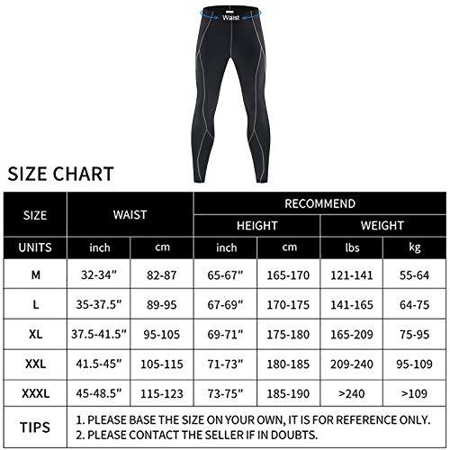 Jersey de ciclismo, Andoer Calça de compressão masculina Sports Baselayer Workout Active Collants Le