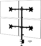 WALI Dual Monitor Arm for 13-27 Inch Screens (M002), Black | Monitor Arms for 2 Monitors up to 10 kg Each, Adjustable with Swivel Tilt Rotation, Ergonomic, Space Saving, VESA 75/100mm