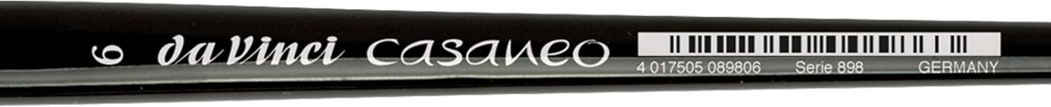 da Vinci Watercolor Series 898 Casaneo Paint Brush, Oval Pointed Wash New Wave Synthetics, Size 6