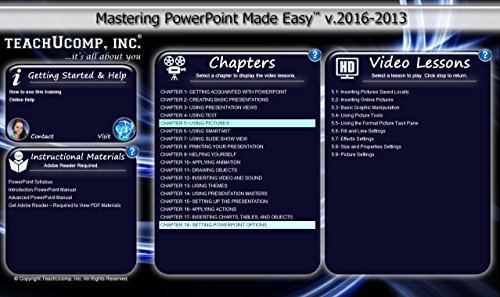 Teachucomp Deluxe Video Training Tutorial Course For Powerpoint 2016- Video Lessons thumb #1