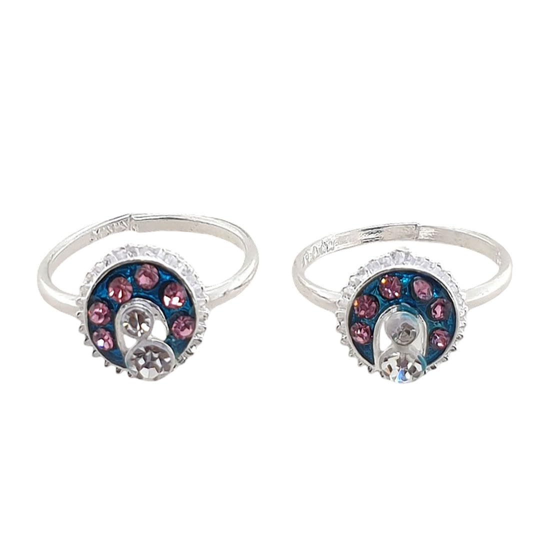 sahiba gems Beautiful Comfortable And Designer Zircon Cz Silver Toe Ring | Beautiful Design | 2 Pieces Set I 3.500 Grams Light Weight-picture-22