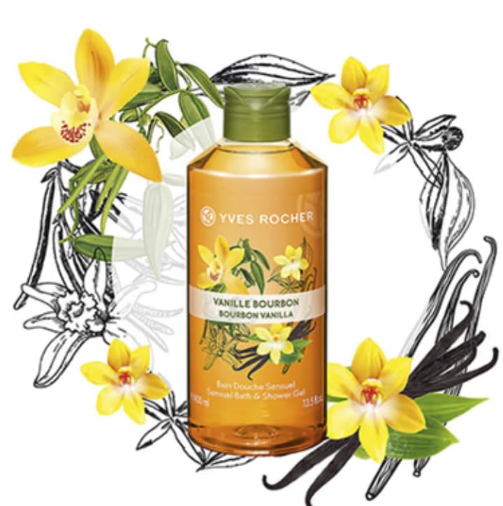 Yves Rocher Bourbon Vanilla Nourishing Shower Gel Bath & Body Routine Women Men Day Care 400 ml./13.5.oz. - Image 4
