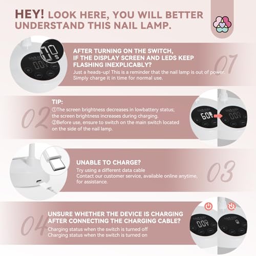Image of SAVILAND Intellisense Nail Lamp-30W Gel X Lamp Mini Cordless Nail Lamp for Gel Nail Polish, Rechargeable LED Flash Cure Lamp Gel Nails Quick Drying Goosenecks U V Lamp for Nail Salon Home DIY Manicure