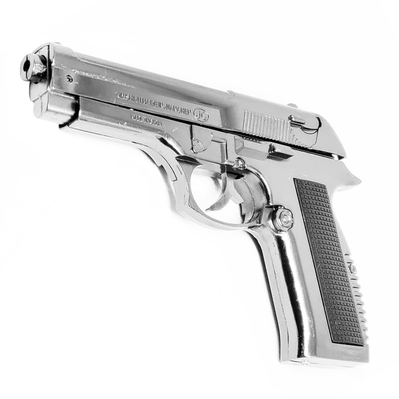 Image of Gun Pistol Lighter Heavy Weight Metal Body Real and Original Like Gun Pistol for Decorative, Smoking Filled with Gas.