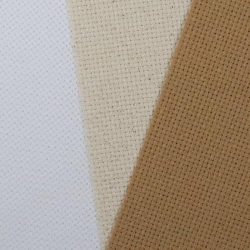 Image of KCS 3 pc of 15 inch x 18 inch(38cmx45cm) Counted Cross Stitch Cotton Aida Cloth Needlework Rolled Fabric Box,14CT,White+Oatmeal+Khaki