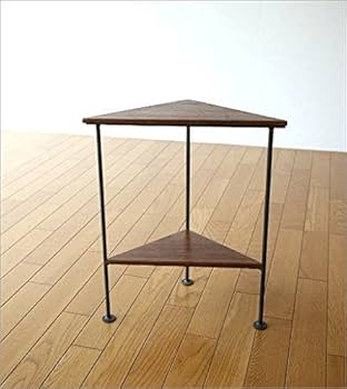 Amazon｜コーナーラック 木製 アイアン 三角 コーナー棚 シー