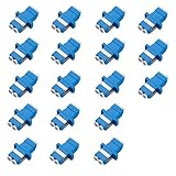 Duogalia 18 Pack Fiber Optic Coupler LC-LC Duplex Singlemode Fiber Optic Cable Connector Adapter
