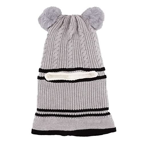 Toddler Winter Hat,Baby Winter Hat Scarf Set,Boys Girls Winter Hood Scarf Beanie Fleece Balaclava Earflap Skull Cap 2-5T4