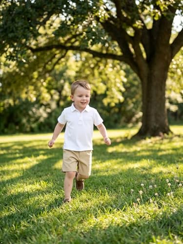 Image of Volunboy Baby Boy Summer Clothes Short Sleeve Polo Shirts Shorts Set Pique Beach Outfits