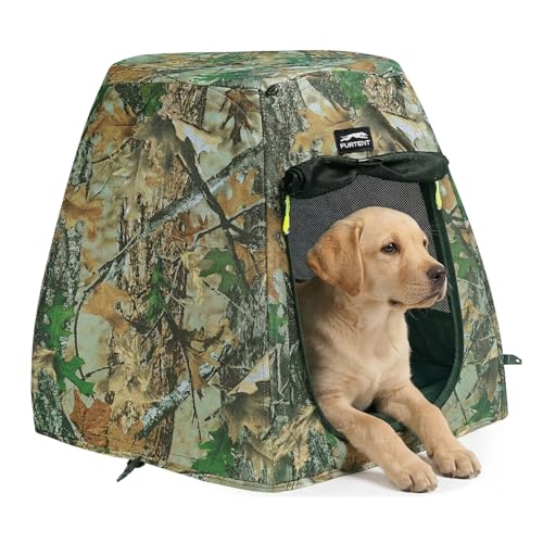 Image of Portable Pop Up Dog Tent with Sunshade Mesh Window Washable Pad for Cats