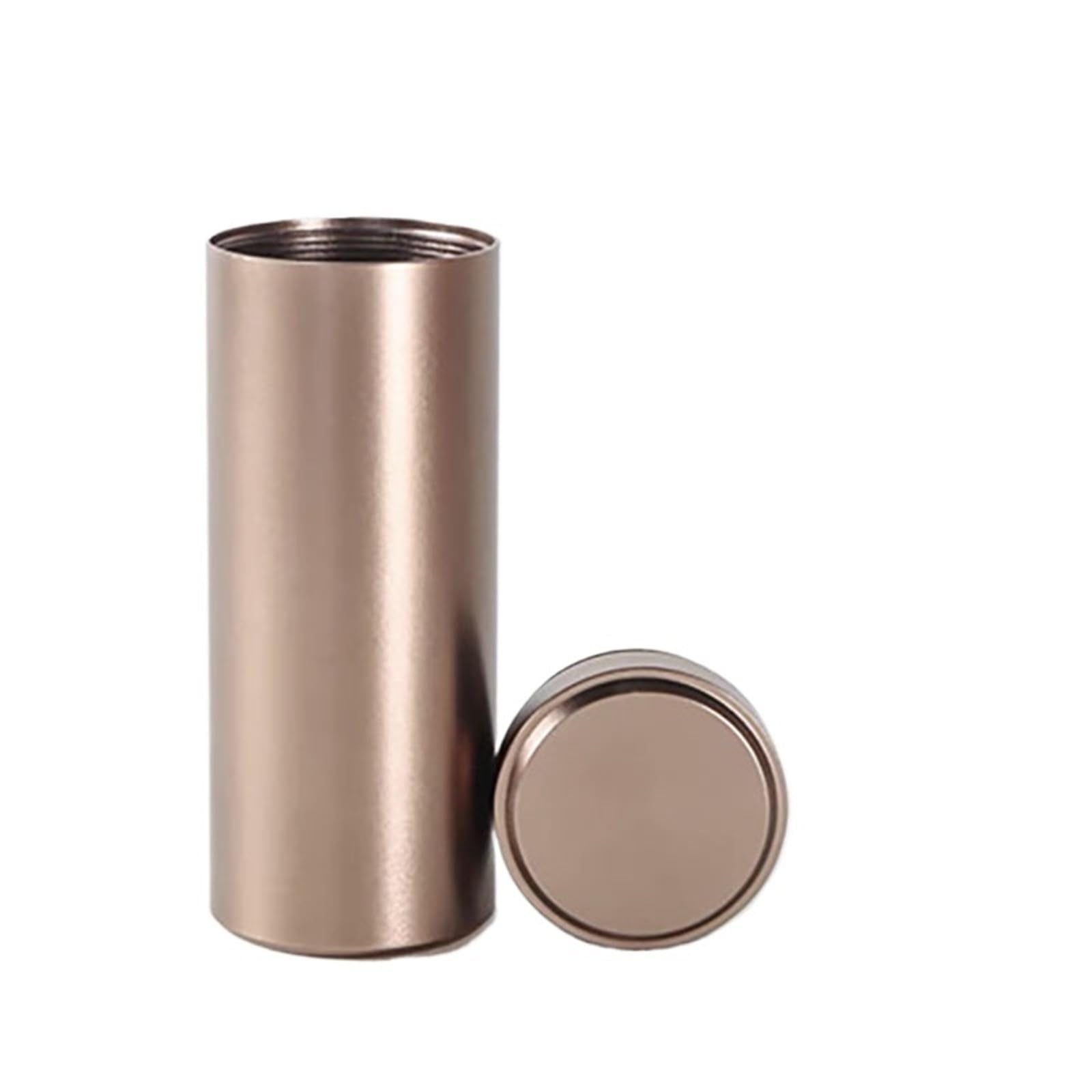 FDBTYJN Tea Caddy Portable Stainless Steel Airtight Tea Canister Container Jar Sugar Coffee Caddy Organizer Household Storage Supplies(Color 05)