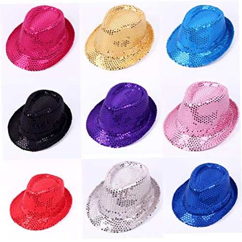 Unisex Glitter Sequins Hat Cap Children Show Hat Kids Gift Charm Dance Use Dance Show Party Jazz Hat for Girls Boys4