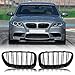 Für 5 SERIES 5er F10 F11 F18 2010-2017 Sport Kühlergrill Gitter Frontgrill Kühlergitter Schwarz Glänzend Nieren Doppelsteg