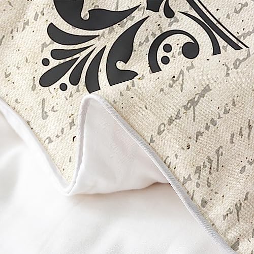 Vieille housse de couette vieux journal imprimé style nostalgie
