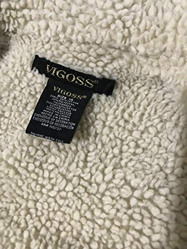 VIGOSS Jeans Girl's Faux Sherpa Lined Button Down Denim Jacket (14, Denim Blue Star)