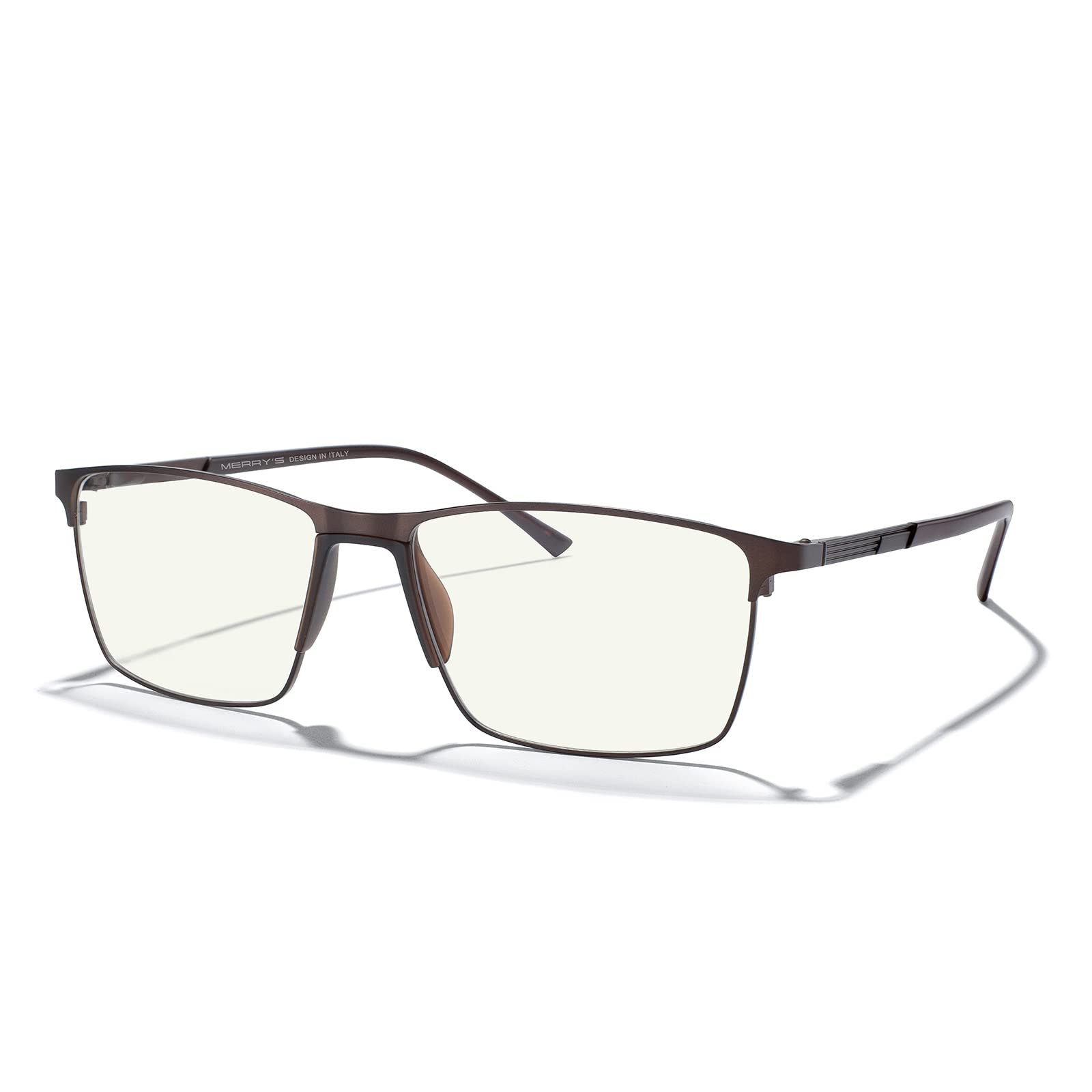 MERRY'S Fashion Blue Light Blocking Glasses - Reading Glasses Metal Frame Spring Hinge Readers for Men Eyeglasses