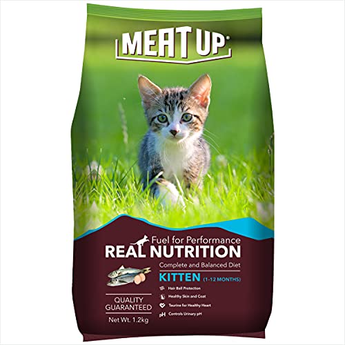 Image of Meat Up Adult Cat Food, Ocean Fish - 1.2 kg Pack (Buy 1 GET 1 Free) & Meat Up Kitten Cat Food, 1.2 kg (Buy 1 GET 1 Free)