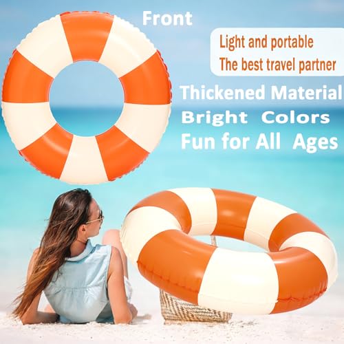 Image of 2 PCS Inflatable Pool Floats for Swimming Pool Party Lake Beach Adults - Floaties Pool Tubes Swim Rings Tubes Floaties for Beach Pool Party Decorations