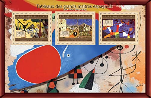 Guinee 2012 Guinee 2012 Great Spanish Masters Paintings VII Joann Miiro Stamp M/S MNH