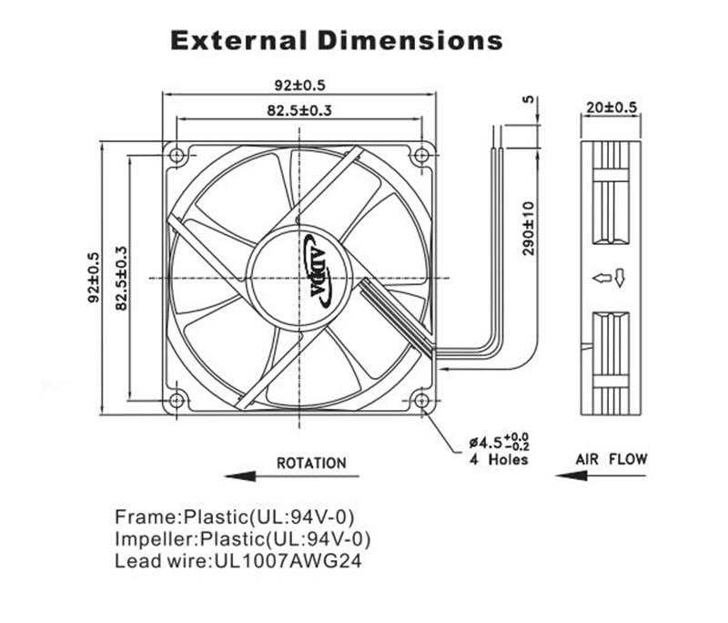 Ventilador de pc 9CM AD0912HB-C70 ideal para mantener tu ordenador de estudio silencioso y fresco 3