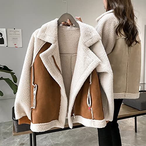 Winter Coat For Women,Jackets For Women Plus Size Winter Coats For Women Women's Wool & Coats Women Winter Jacket Distressed Jean Jacket Women's Trench Coat Hoodie Jackets Fashion(Khaki,X-Large) #TOP1