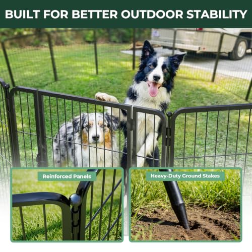 Image of FXW Instant Dog Playpen, RV Camping, Outdoor & Yard, 32 inch H, 16 Panels | Portable, Easy setup, Heavy-duty, DIY layouts, For Small & Medium Dogs, Patented
