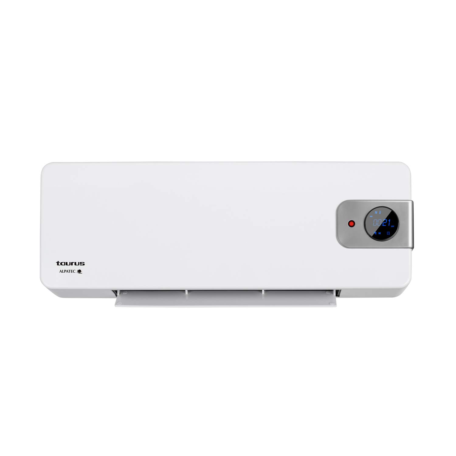 Taurus RCMB 27 - Calefactor IP22 apto para baños, 2000W, 2 potencias, Termostato de 10 a 49ºC, Indicador de temperatura, Temporizador 24h, Programable, Temporizador 24h, Hasta 20m2, Blanco
