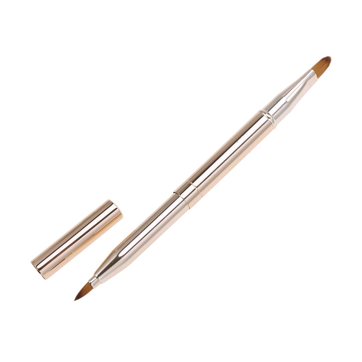 FRCOLOR Pennello Labbra Retrattile Doppia Punta Applicatore Rossetto E Lucidalabbra Portatile Setole Morbide Per Trucco Labbra Uniforme E Preciso Strumento Essenziale Make up 4.7"